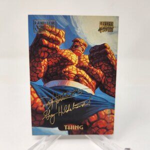 1994 Marvel Masterpieces Gold Foil Signature Series Card #123 THING (a123)